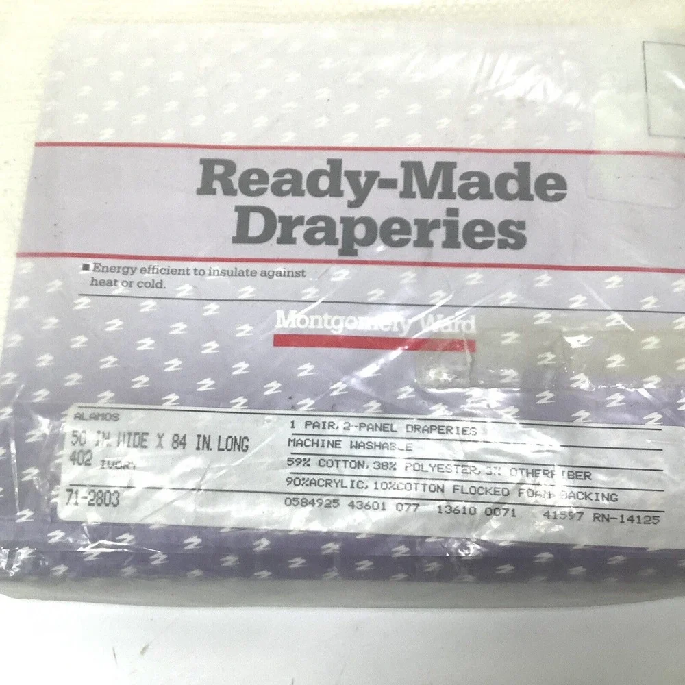 Vintage Montgomery Ward‎ Curtain Panels NOS 50